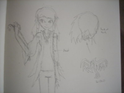 This is the rough sketch of the main character.
