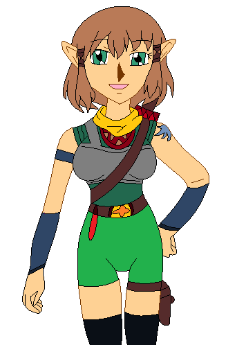 Here's what Aria will look like. More to come for my characters :) *Note* Not actual art for the game! This is just a rough draft!