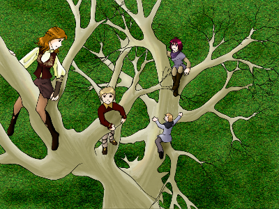 A happy moment climbing trees