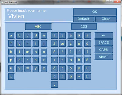 Screenshot of the English keyboard.