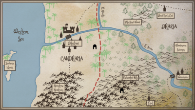 The map of Drakia &amp; Candrama