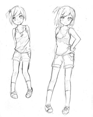 Young Rima(14) on left, Rima(18) on right