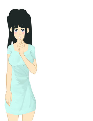 Tried drawing with the pen tool and the vector shapes for this one, spent two hours on it and hated the results. Used references, but not effectively. Leaving it alone because I don't like where it's going. Her dress looks all wet xx; Not intentional!