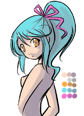 colored pic and pallete