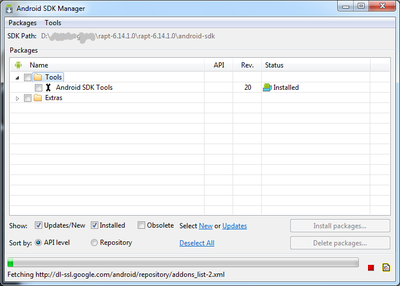 SDK Manager screenshot