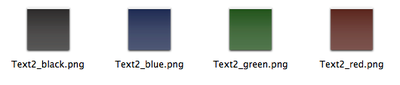 Preview of the color choices. It should be easy enough to change them to whatever you want with an image editor