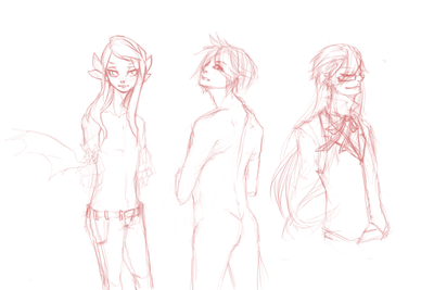 I do a lot of sketching... XD<br />+ what's supposed to be Grell on the far right... <br />Done November 2, 2012.
