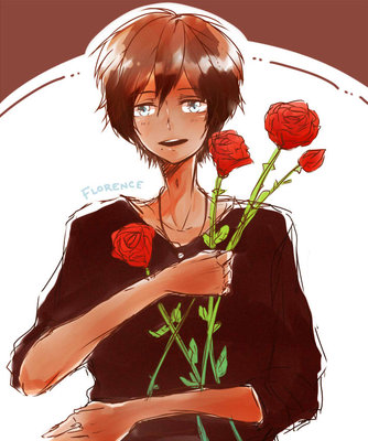 AAA/// This drawing stole so many of my firsts omfg.  LOL.  L-Like coloring dark skinned and drawing proper roses.  WWWW.  Anyway I hope you like it!  Thank you for requesting!  ^ p ^)/