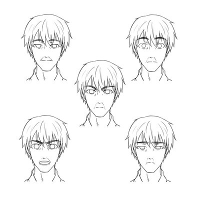 Ji-hoon sprite emotion sketches