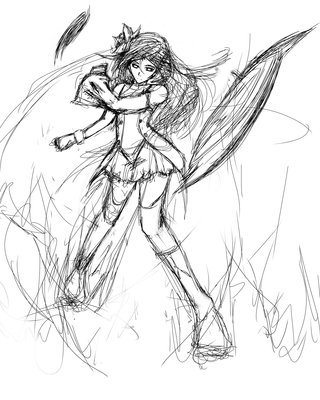 This one is actually unrelated to &quot;Desert Flower.&quot; This girl's name is Atrym and she's a very personal OC of mine. I plan on using her in the very distant future. She definitely has a special place in my heart! This particular picture is still a WIP and I was exploring some different sketch techniques. It's meeh....