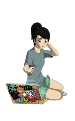 Kacey at her computer :)