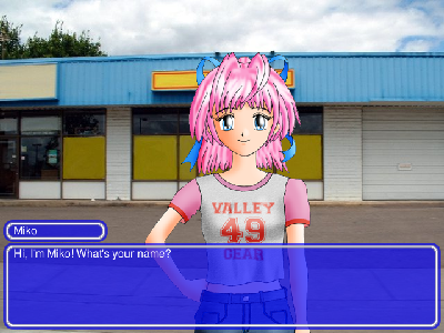 The first dialogue screen.