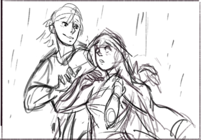 One of Jenn's rough thumbnail sketches for CG... uh... what number is this one again...? &gt;&gt;;