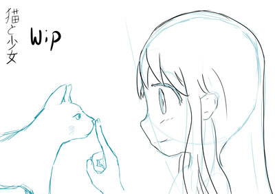 Inspired after watching she and her cat anime which is airing right now.
