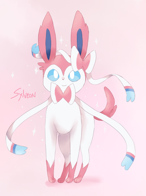 Sylveon from Pokemon, second in top five fav. pokemon. [ From DA ]