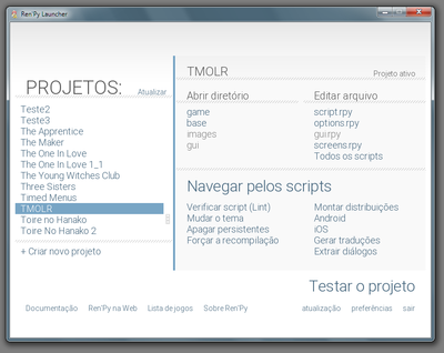 Ren'Py launcher in Portuguese