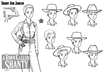 Sheriff June Jameson design sketches
