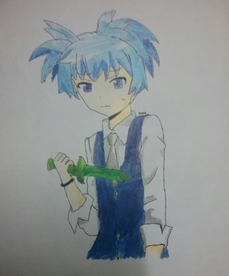 I drew Nagisa again, but this is colored.