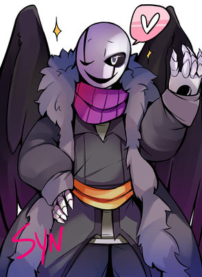 Fanart of my friend's Undertale AU Gaster. I added the coat for extra floof. O&gt;O