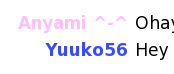 Yuuko56 is moved to the right automatically while anyami is alright