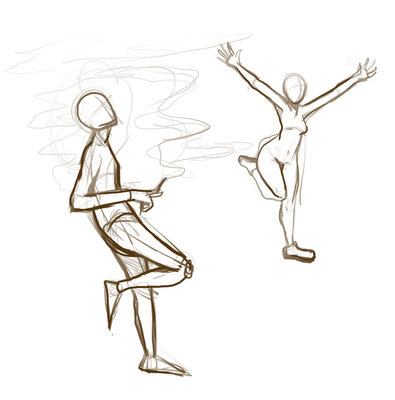 Random poses I sketched out but didn't follow through with recently... :D I do this a lot. LOL