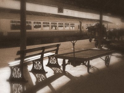 The train station.