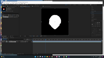 this is the mask for the character. It's just a still image played as a video