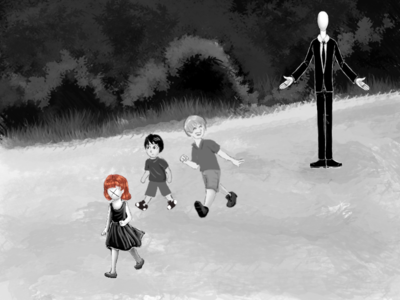 This one is based off of this image, http://ufosearchonline.com/ufo/wp-content/uploads/2010/09/Slender-Man-3.jpg .